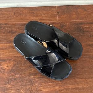 Ugg black sandals size 7 gently worn